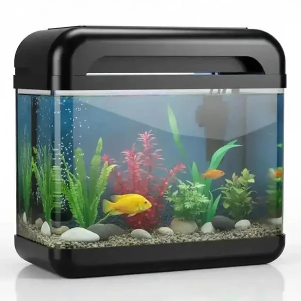 Rs-380R Akvaryum Black 38*18*37 Cm 5W Led ürün görseli 1