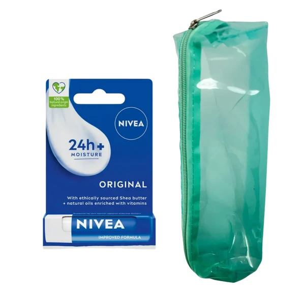 Nivea Original Care Renksiz Dudak Bakım Kremi 4.8gr + Çanta Hediyeli ürün görseli 1