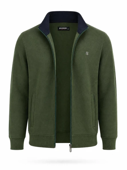 Gewer Slim Fit Erkek Tam Fermuarlı Selanik Ceket - 7639 ürün görseli 1