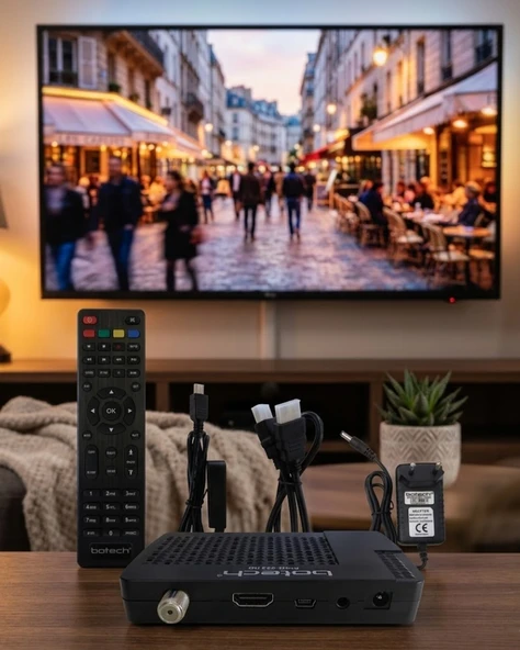 Hd Uydu Receiver Usb Medya Oynatıcı Özellikli Çok Dilli Menü Destekli ürün görseli 1