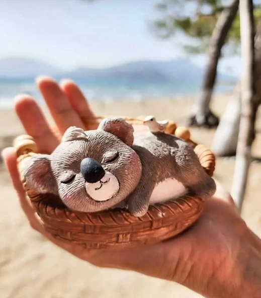 sevimli Sallanan Koala 10x7 cm, Bahçe Balkon Süsü, Duvar Dekorasyon Ürünleri Sevimli Dekor ürün görseli 1