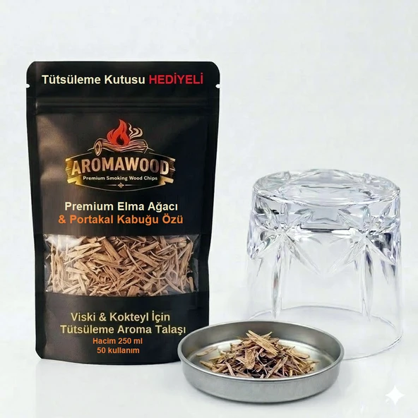 Viski & Kokteyl için Elma Ağacı & Portakal Kabuğu Özü Aroması Tütsüleme Talaşı ürün görseli 1