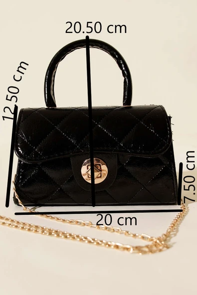Gloss Mini Zincirli Çanta - Resim 4