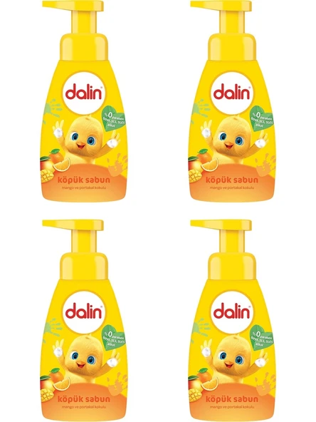 Dalin Bebek Köpük Sabunu 200 Ml Mango Portakal Aromalı x 4 Adet ürün görseli 1