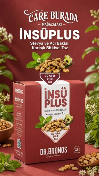 Dr. Bronos - İNSÜPLUS 30'lu Stick Çay (Stevya ve Acı Baklalı) ürün görseli 1