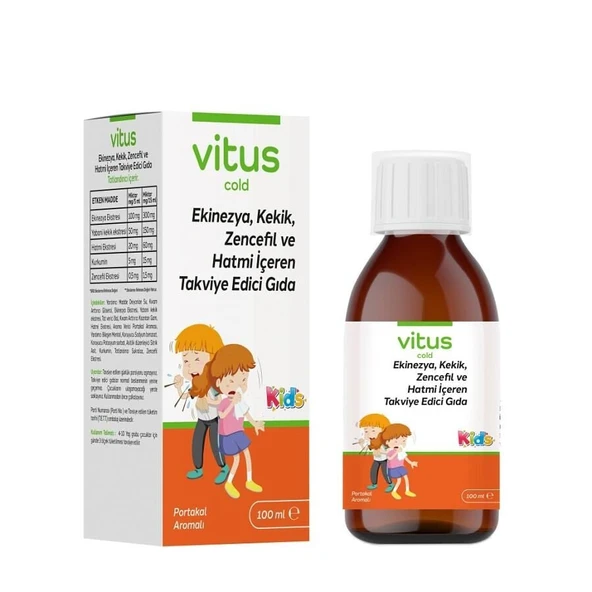 Vitus Cold Kids Ekinezya, Kekik Sıvı Portakallı 100ml ürün görseli 1
