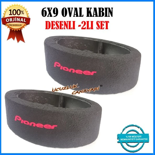 Pioneer Logolu6X9 Oval Hoparlör Kabini 2Li Set ürün görseli 1