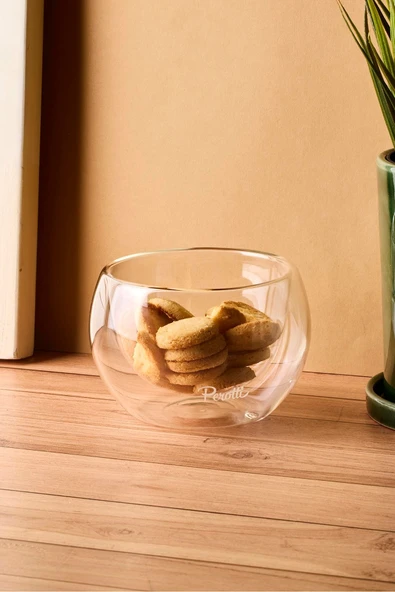 Perotti Cidar Çift Cidarlı Kase 300 ml Sosluk Çerezlik Çok Amaçlı Ergonomik Sunum Kasesi ürün görseli 1