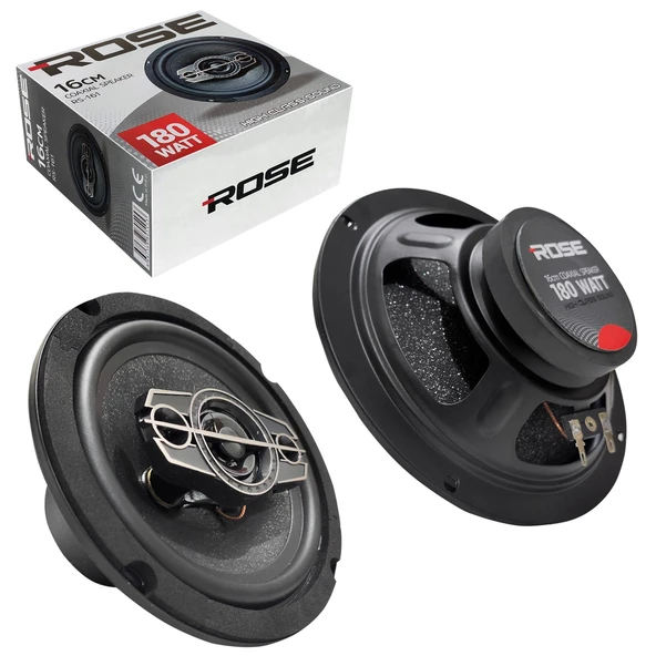 Rose RS-161  Oto Hoparlör 16cm 180w Tweeterli 1 Adet ürün görseli 1
