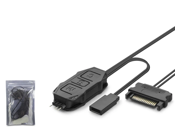 Sata Mini Fan Argb Kontrolcüsü - Siyah HDX1082 ürün görseli 1