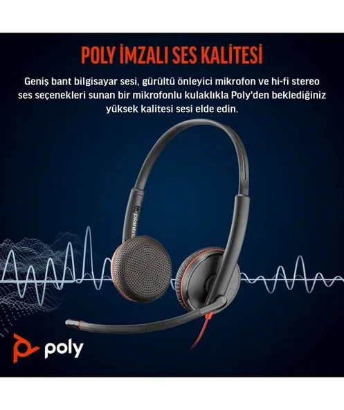 Poly BW 3225 USB-C HS +3.5mmP +USB-C/A - Resim 9
