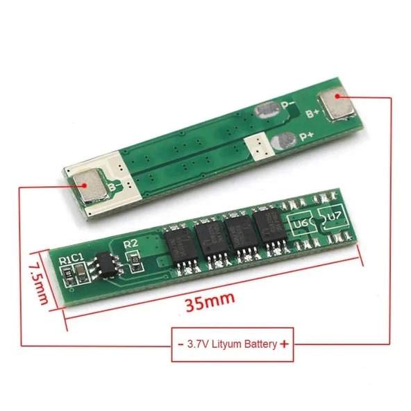 1S 10A BMS 18650 Lityum Pil Şarj Koruma Devresi - Resim 6
