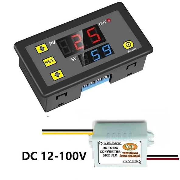 T3230 DC12-100V 10A Güneş Paneli Zaman Rölesi ürün görseli 1
