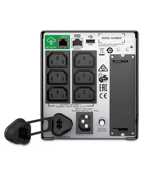 APC Smart-UPS 750VA Tower 230V 6x IEC C13 outlets SmartConnect Port+SmartSlot AVR ürün görseli 1