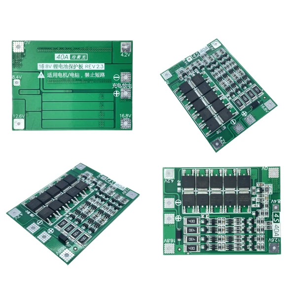 4S 40A BMS 18650 Balanslı Li-Ion Şarj Koruma Devresi - Resim 4
