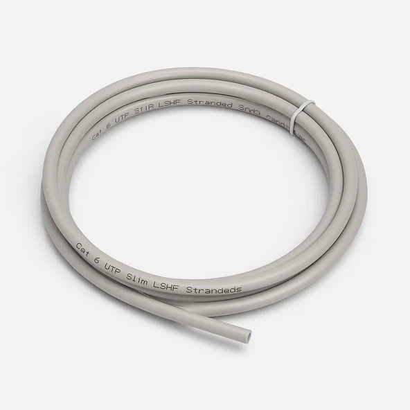 Cat6 UTP Slim Patch Cord LSOH 1m Gri - Resim 4
