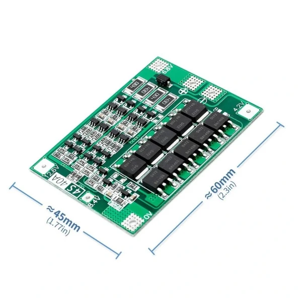 4S 40A BMS 18650 Balanslı Li-Ion Şarj Koruma Devresi - Resim 3