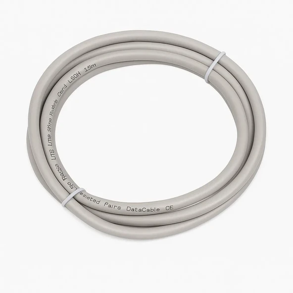 Cat6 UTP Slim Patch Cord LSOH 1m Gri - Resim 2