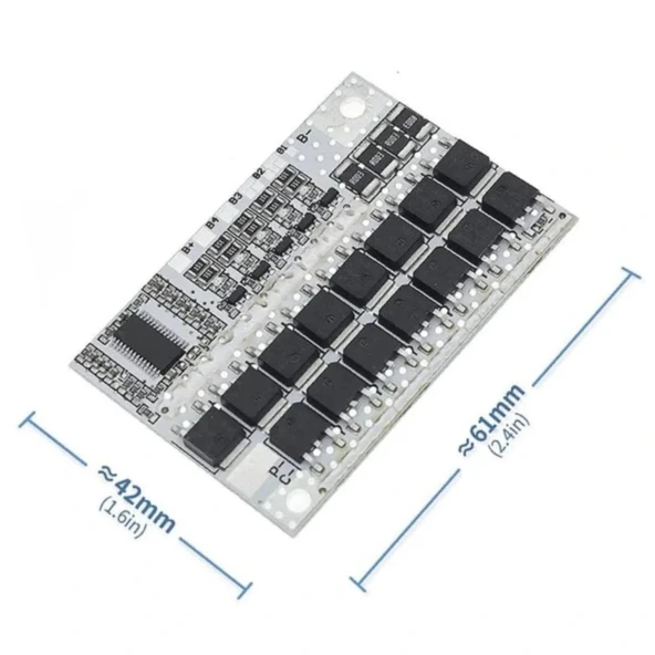 5S 100A LiFePO4 Balanslı BMS Beyaz PCB - Resim 8