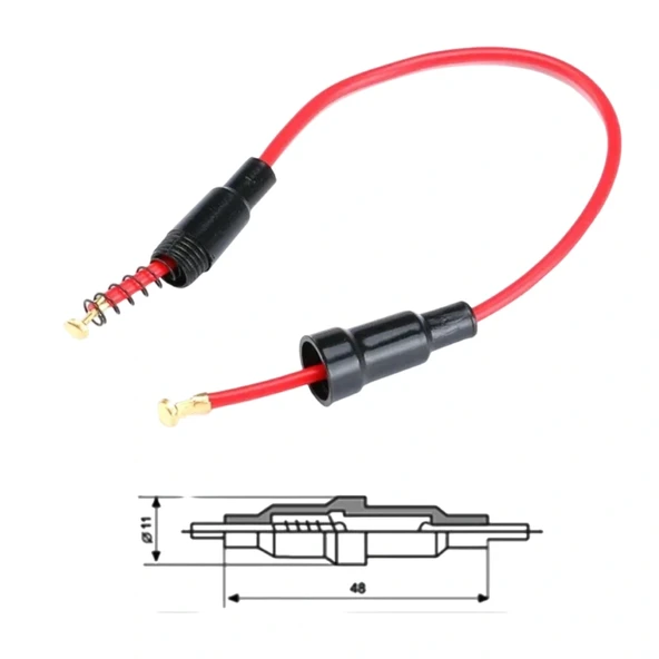 IC-237C Sigorta Yuvası Kablolu 5x20mm - Resim 2