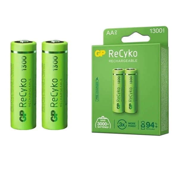 GP GP130AAHCE-2EB2 1300 mAh Şarjlı AA Kalem Pil ürün görseli 1