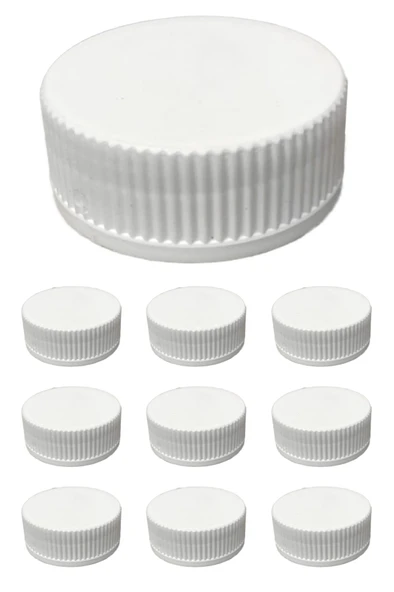 ÇarşıBu 41/18mm Vidalı Plastik Kapak 10 Adet Paşabahçe 3 Litre Kulplu Galon Yağlık Şişe ile Uyumlu Sızdırmaz Yedek Kapağı ürün görseli 1