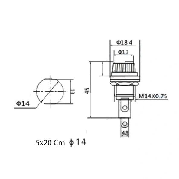 IC-236 Sigorta Yuvası 6x30mm Ø14mm - Resim 3