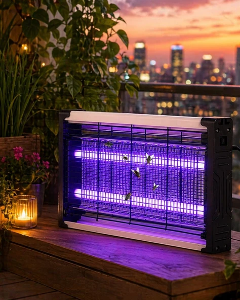 Ev Balkon Mutfak İçin Elektrikli Sinek Savar Uv Işıklı Sessiz Lamba ürün görseli 1