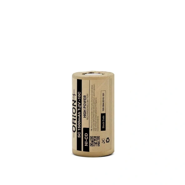 Orion 1.2V Ni-Cd SC 1500mAh Şarj Edilebilir Pil - HP ürün görseli 1