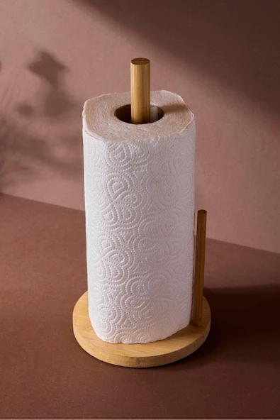 Perotti Bambu Yuvarlak Kağıt Havluluk 14 cm Pratik Kullanım Ergonomik Mutfak Havluluğu ürün görseli 1