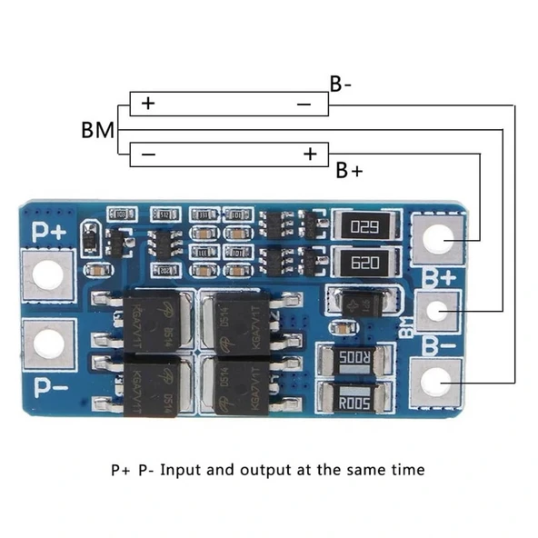 2S 10A BMS 7.4V 18650 Lityum Pil Koruma Devresi - Resim 6