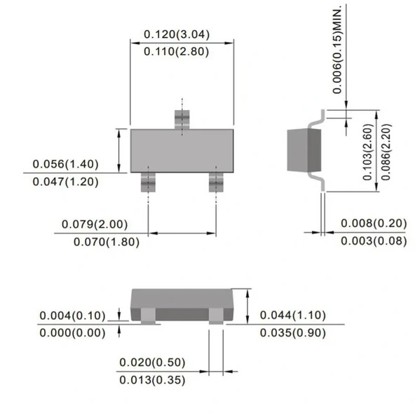 PBSS5350T,215-HT SOT23 SMD Transistör - Resim 3
