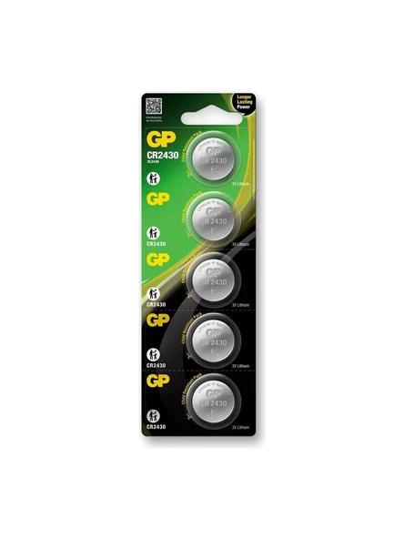 GP CR2430 3V Lityum Pil 5’li Blister ürün görseli 1