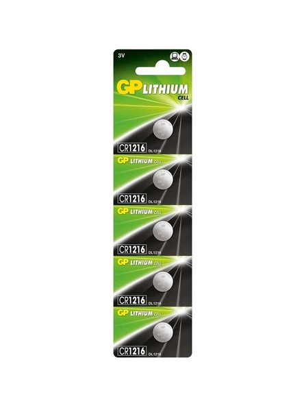 GP CR1216 3V Lityum Para Pil 5'li Blister ürün görseli 1