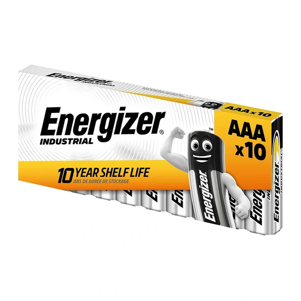 Energizer Industrial AAA Alkalin İnce Kalem Pil (10 adet) ürün görseli 1