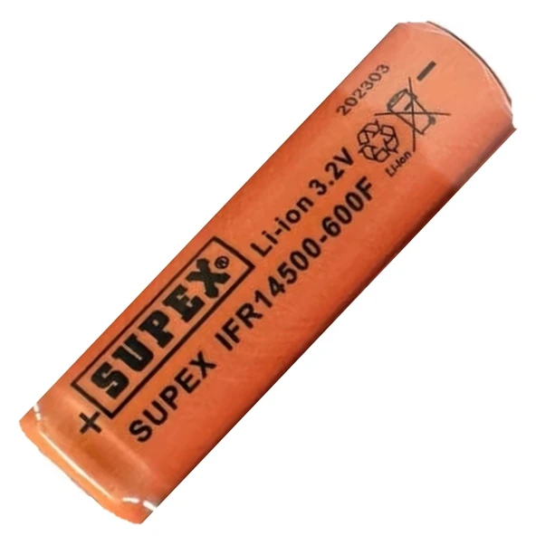 Supex IFR14500 3.2V 600mAh Li-ion Şarjlı Pil (Başsız) ürün görseli 1