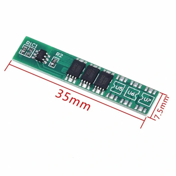 1S 5A BMS 3.7V 18650 Lityum Pil Koruma Devresi - Resim 3