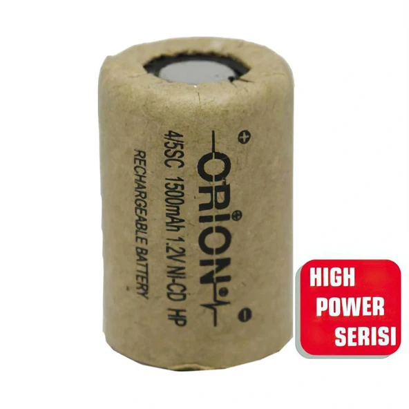 Orion 1.2V Ni-Cd 4/5SC 1500mAh Şarj Edilebilir Pil - HP ürün görseli 1