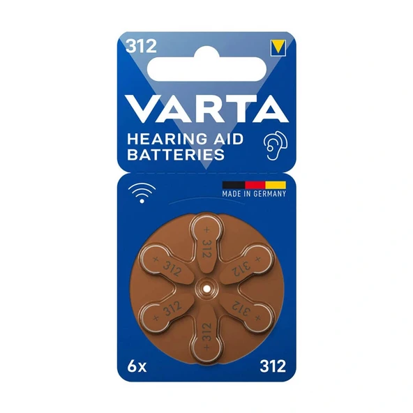 Varta 312 No Kulaklık ve İşitme Cihazları Pili 6'lı Paket ürün görseli 1