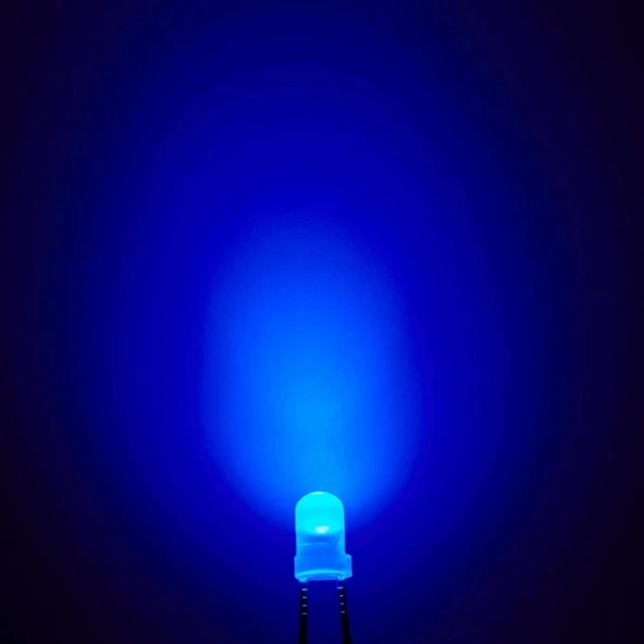 3mm Led Mavi Diyot Diffused 1 Adet - Resim 2