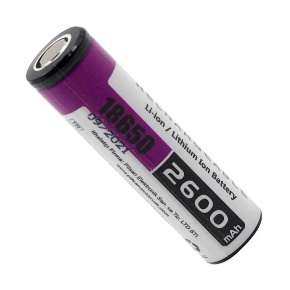 Orion 18650 3.7V 2600mAh Şarj Edilebilir Li-ion Pil ürün görseli 1