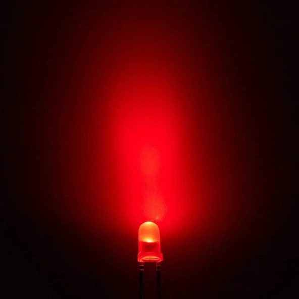 3mm Led Kırmızı Diyot Diffused 1 Adet - Resim 2
