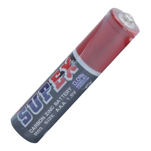 Supex R03/AAA Alkalin Çinko Karbon İnce Kalem Pil ürün görseli 1