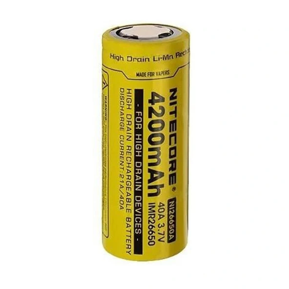 Nitecore NI26650A Li-Ion Pil 4200mAh 3.7V IMR26650 ürün görseli 1