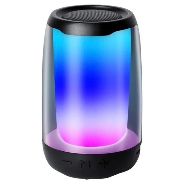 Divex Pluse 4 Mini Taşınabilir RGB Ledli Siyah Bluetooth Hoparlör DM-90 ürün görseli 1