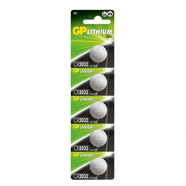 GP CR2032 3V Lityum Pil 5'li Paket ürün görseli 1