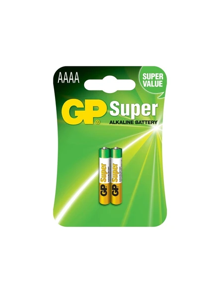 GP LR61 AAAA 25A Super Alkalin Pil 2’li  ürün görseli 1