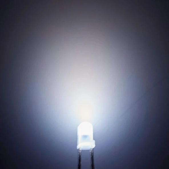 3mm Led Beyaz Diyot Diffused 1 Adet - Resim 2