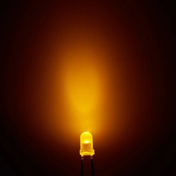 3mm Led Sarı Diyot Diffused 1 Adet - Resim 2