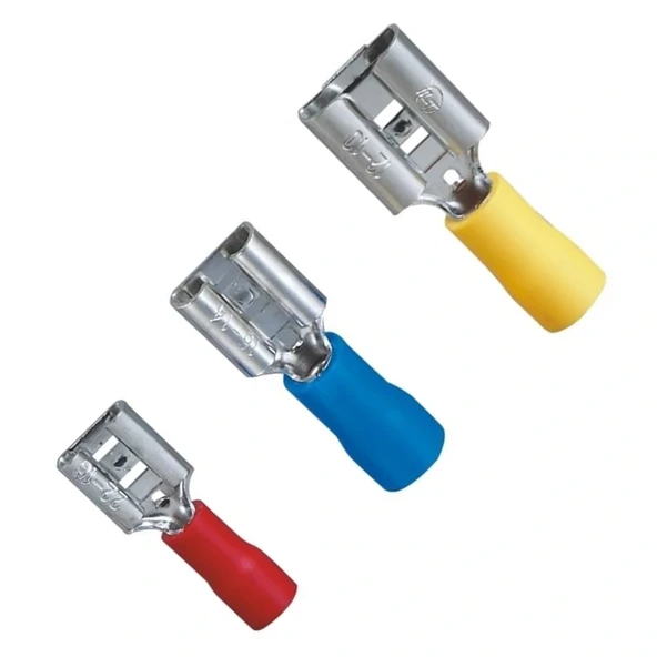 TFD - 1488/5 0.5-1.5mm2 Dişi Faston Tip İzoleli Kablo Ucu Kırmızı - 200 Adet ürün görseli 1